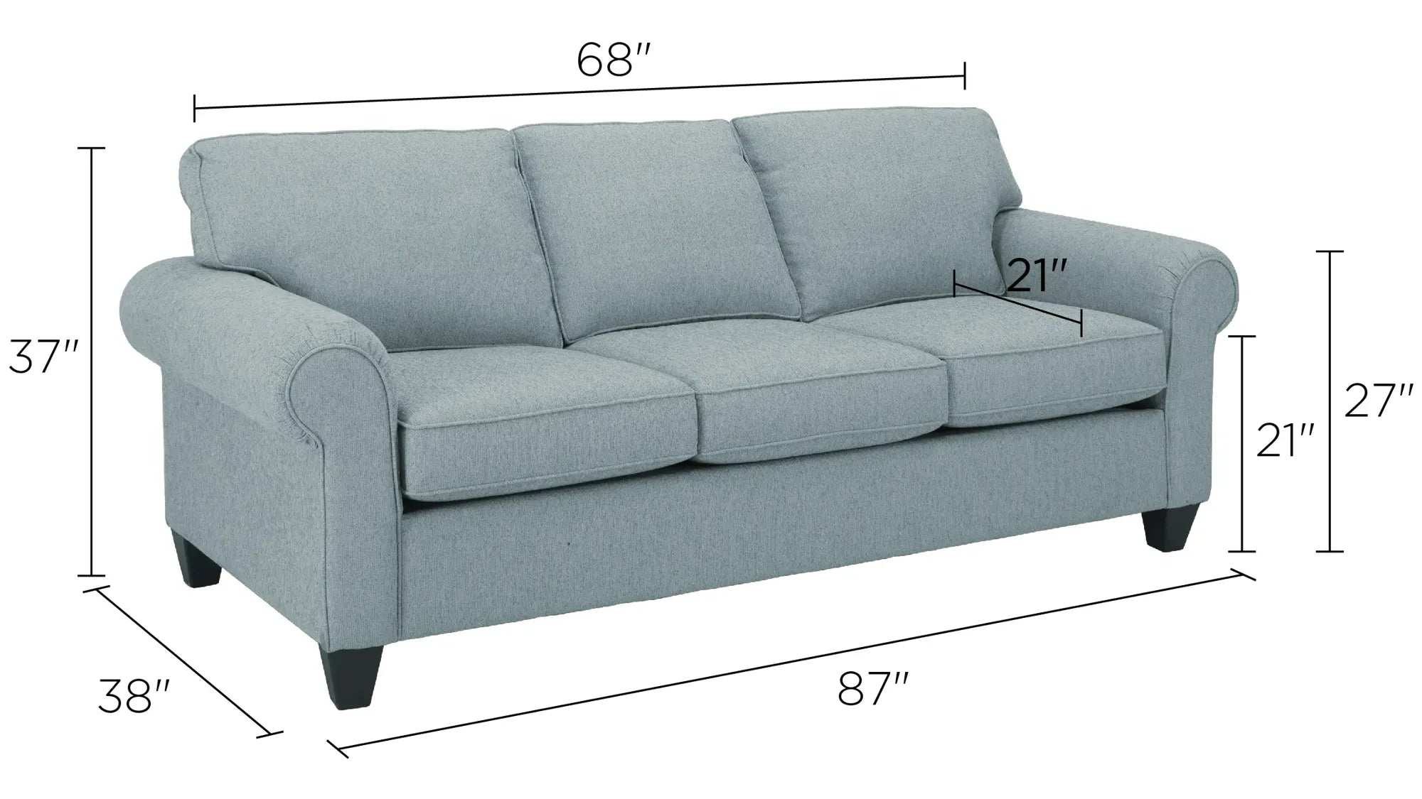 Saige Chenille Sofa - From Where - 