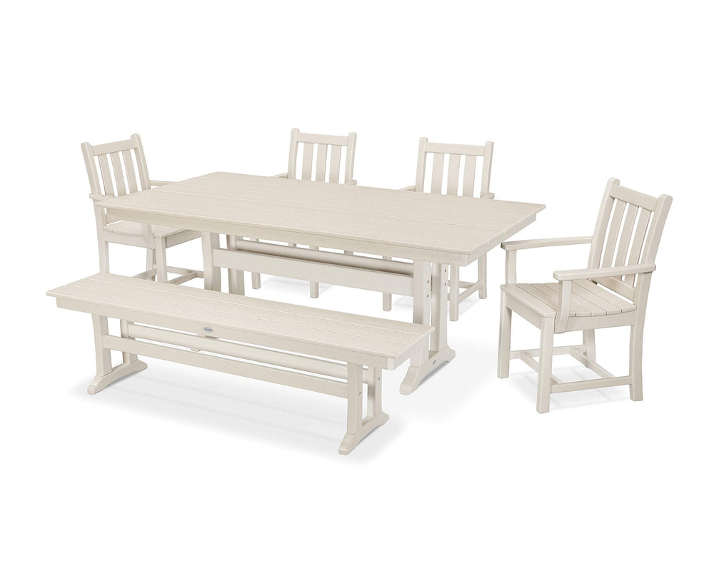 Sand 6 - Piece Farmhouse Dining Set - From Where - 