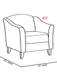 Sand & Stable Aurora Polyester Armchair - From Where - 