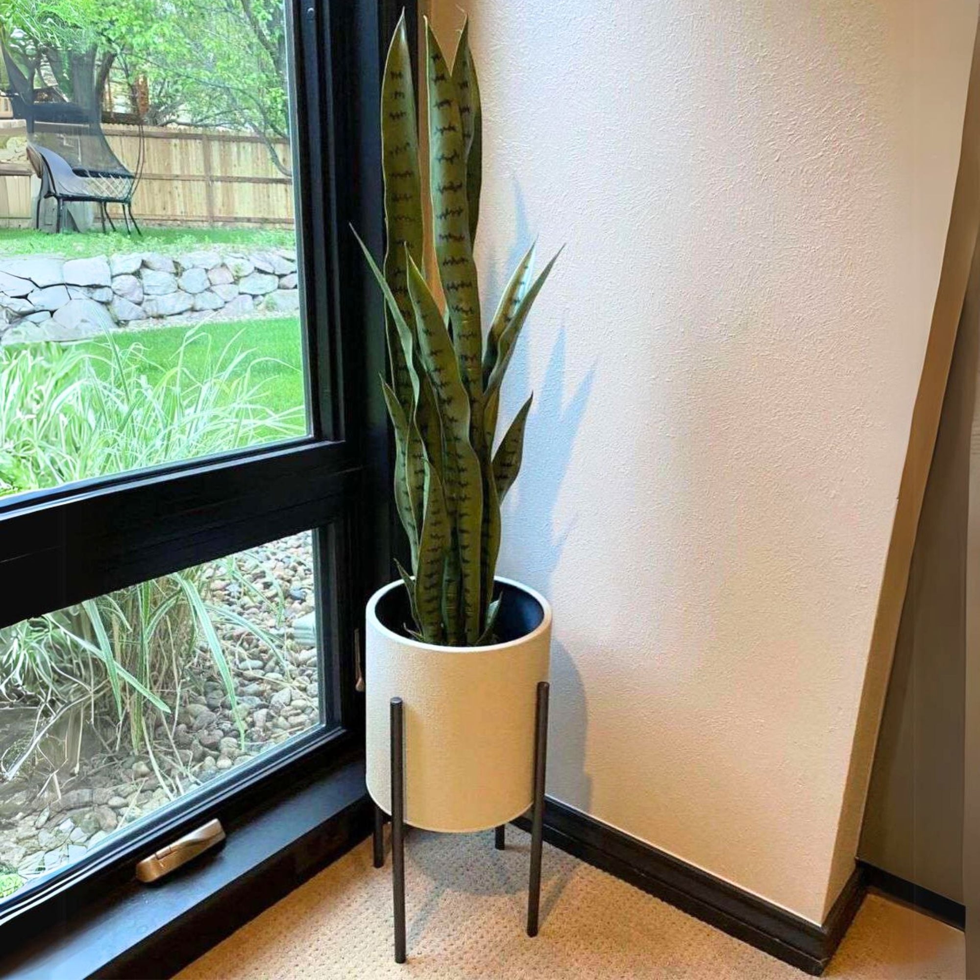 Sansevieria Dark Green 35 Artificial Potted Plant - From Where - 
