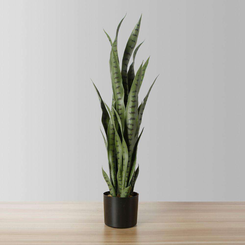 Sansevieria Dark Green 35 Artificial Potted Plant - From Where - 
