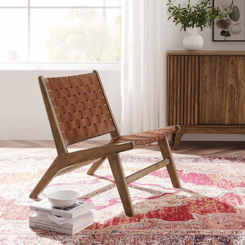 Saoirse Faux Leather Lounge Chair - From Where - 