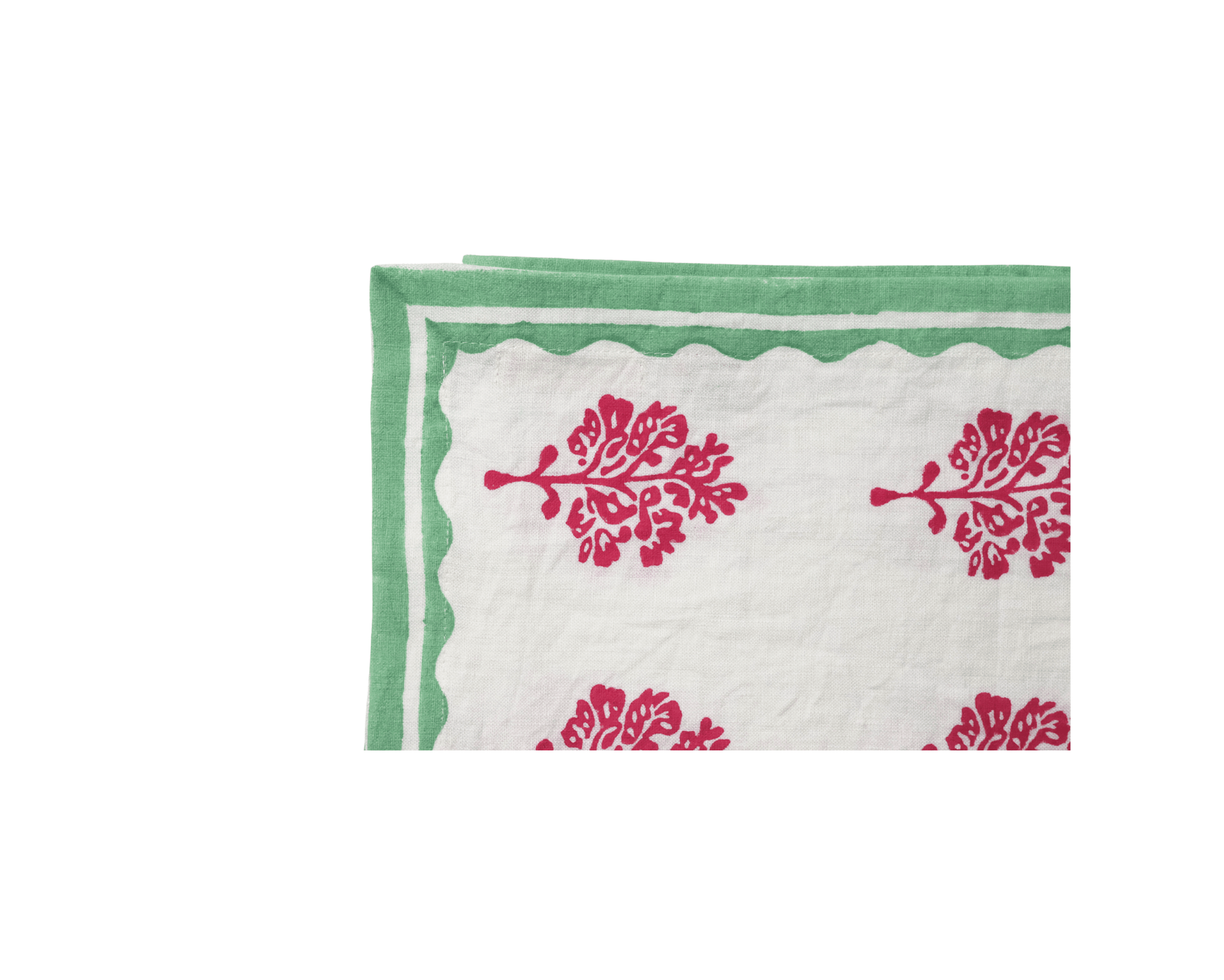 Sara Pure Linen Hand - Printed Table Runner - From Where Finds - 