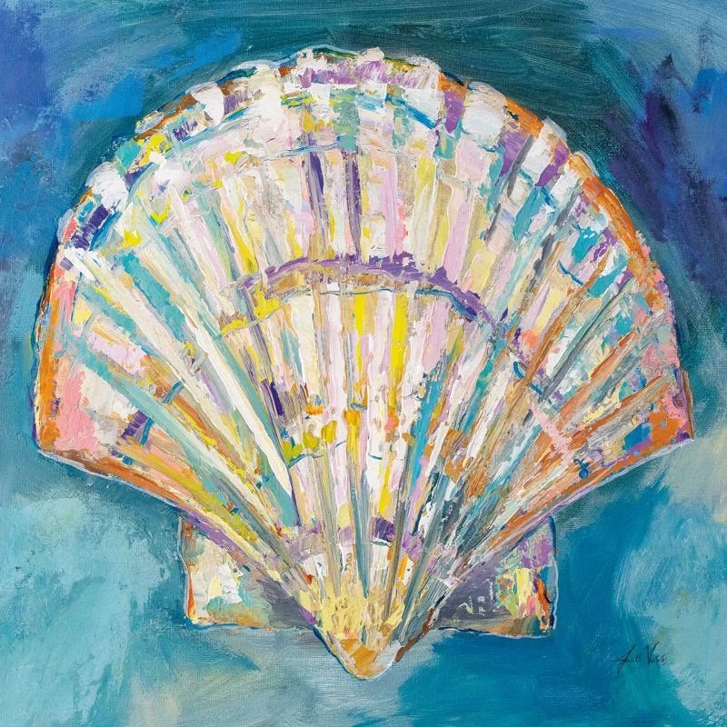 "Scallop Shell" by Jeanette Vertentes Canvas Art - From Where - 