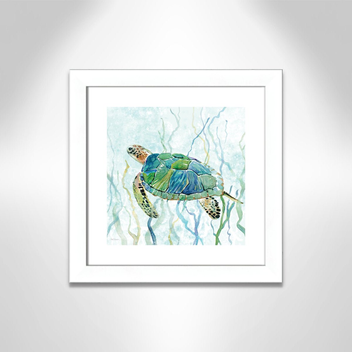 Sea Turtle Swim II Painting Print - From Where - 