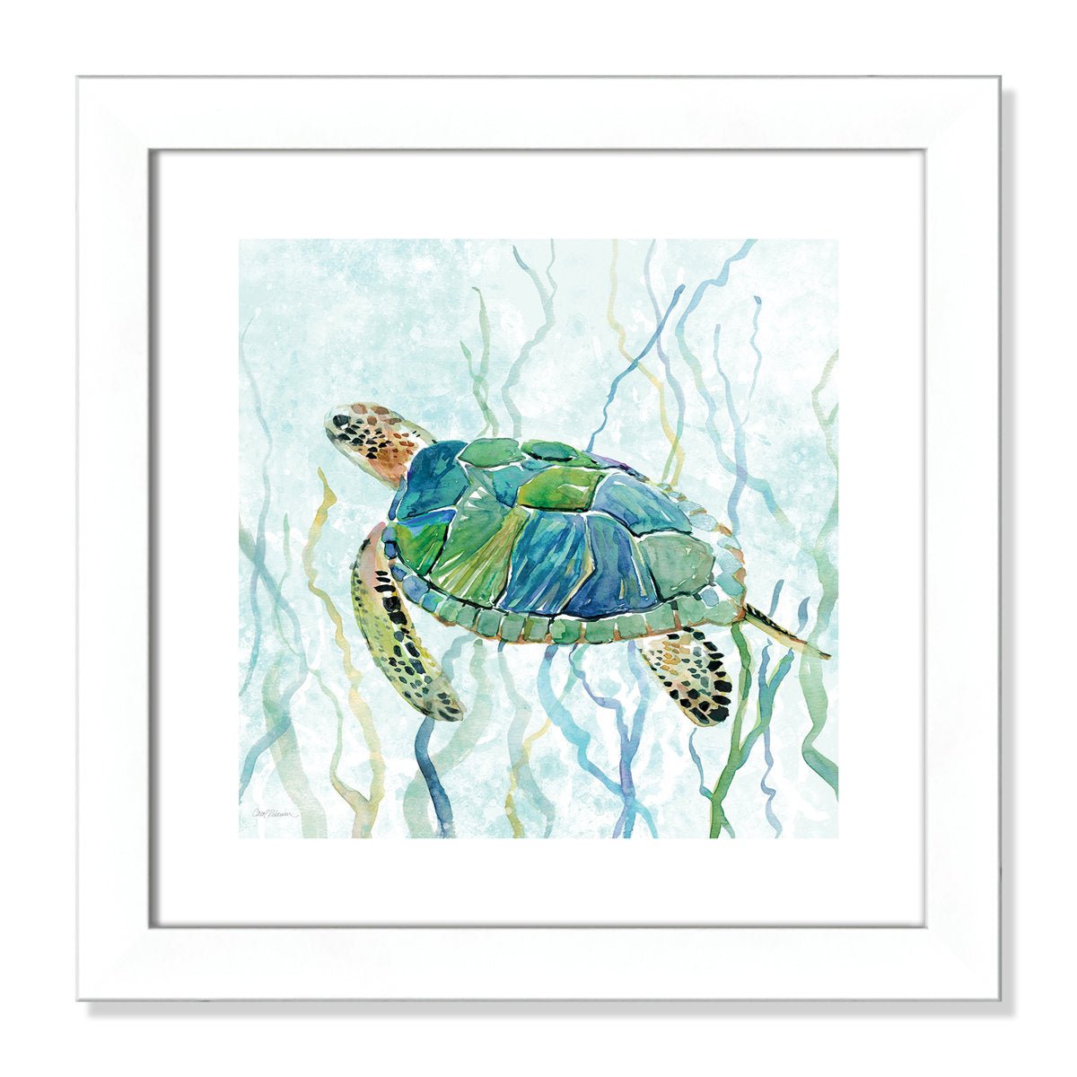 Sea Turtle Swim II Painting Print - From Where - 