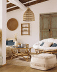 Sea View Metal and Rattan Vase - From Where - 