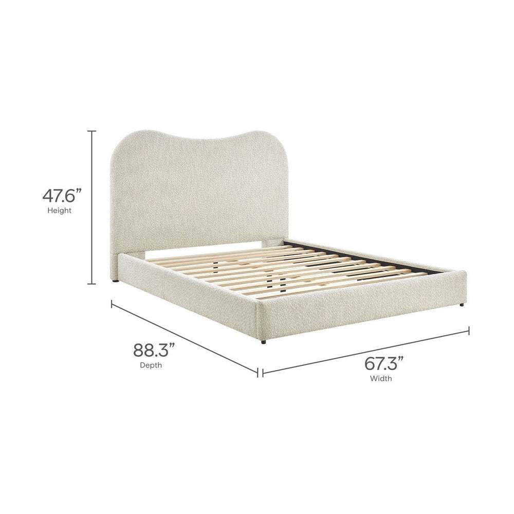 Seluna Boucle Queen Platform Bed - From Where Finds - 