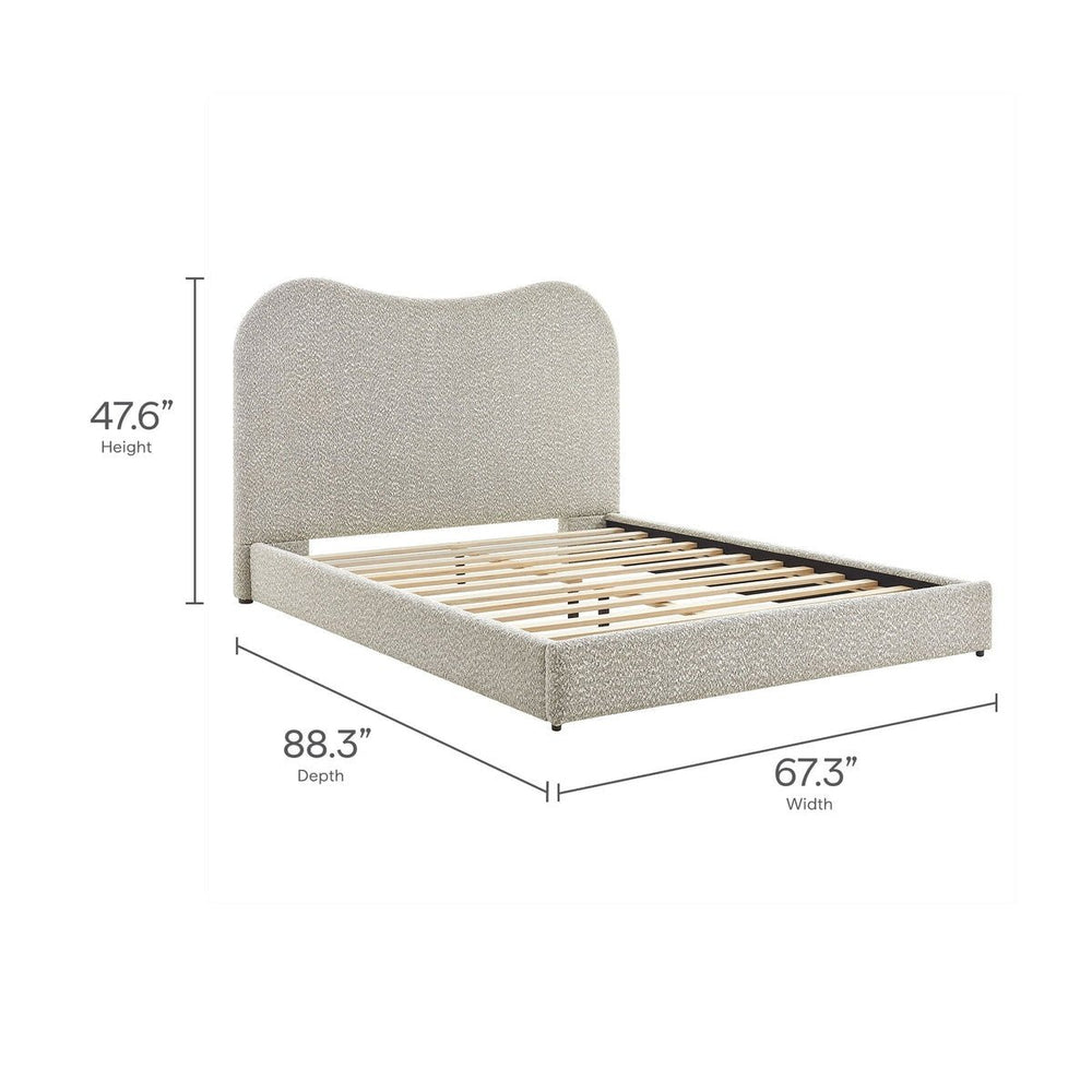Seluna Boucle Queen Platform Bed - From Where Finds - 