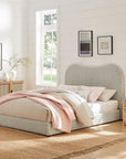 Seluna Boucle Queen Platform Bed - From Where Finds - 