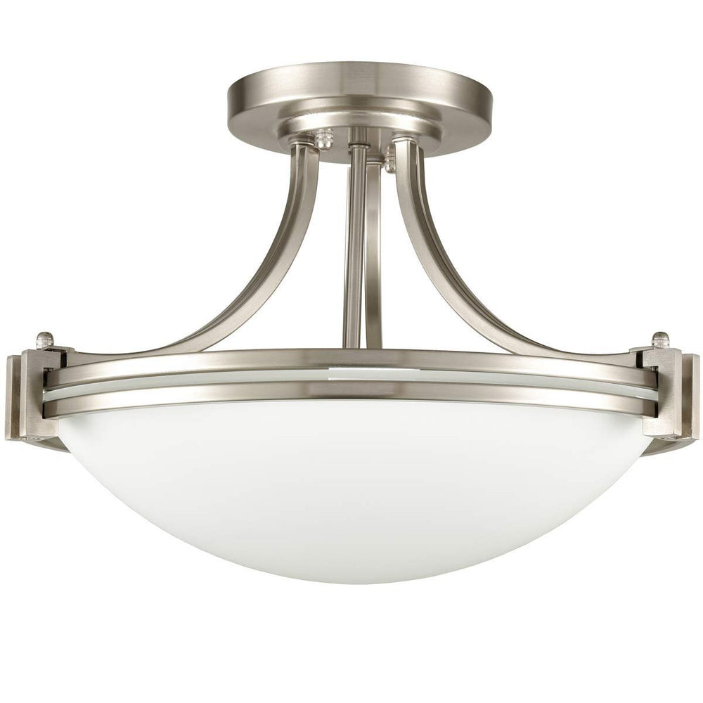 Semi Flush Glass Mount Ceiling Light - From Where - 