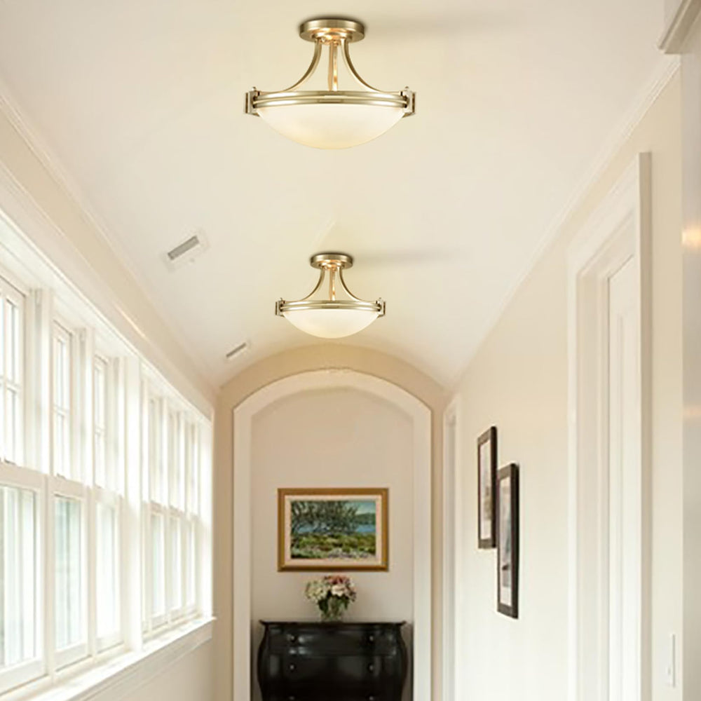 Semi Flush Glass Mount Ceiling Light - From Where - 
