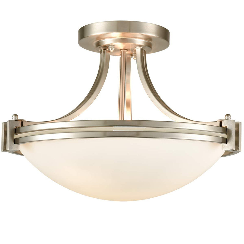 Semi Flush Glass Mount Ceiling Light - From Where - 