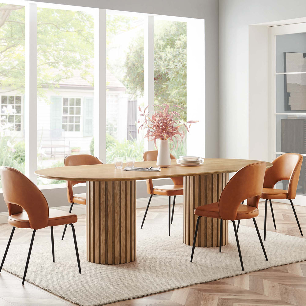Senja 95" Oval Oak Dining Table - From Where Finds - 