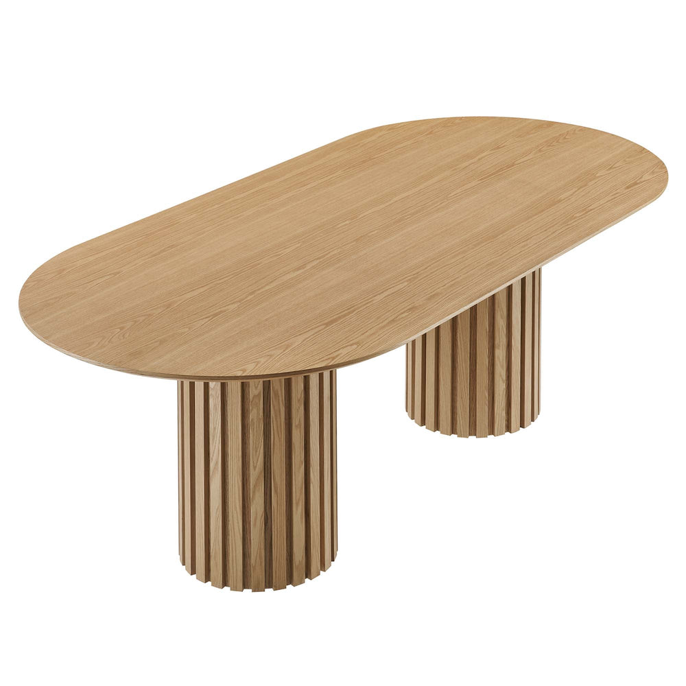 Senja 95" Oval Oak Dining Table - From Where Finds - 