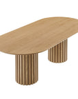 Senja 95" Oval Oak Dining Table - From Where Finds - 
