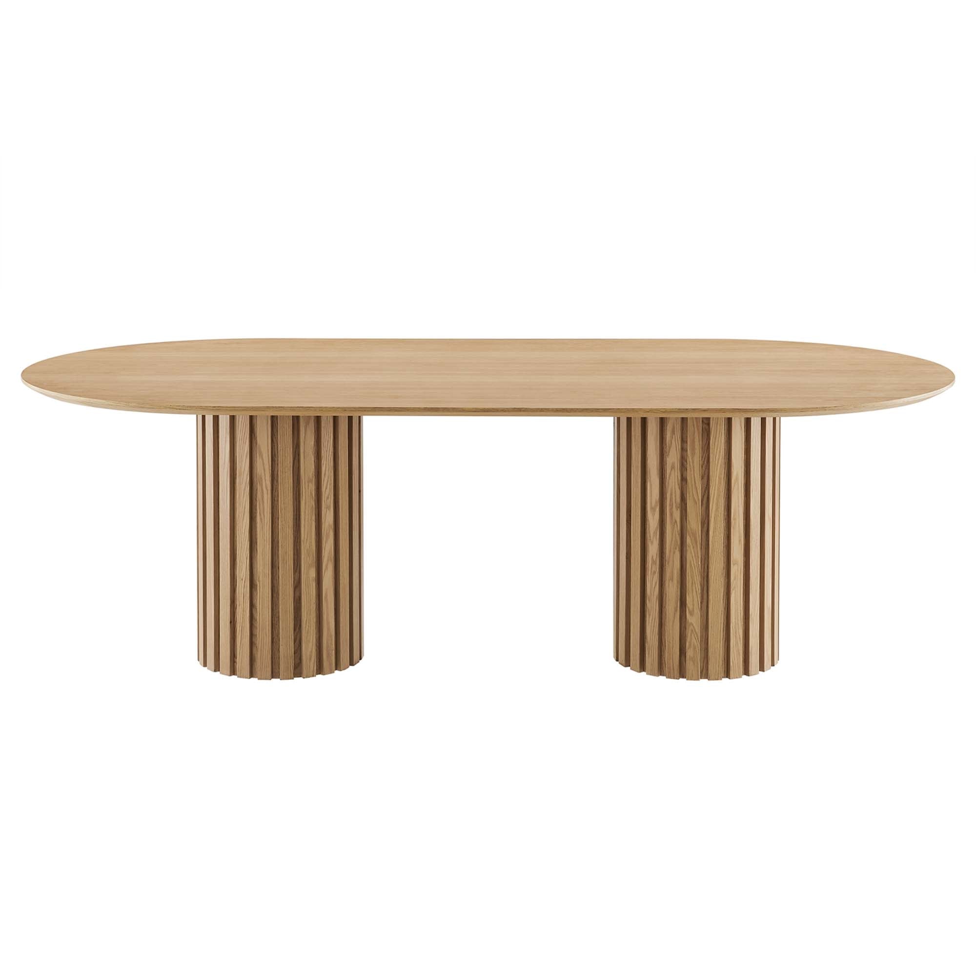 Senja 95" Oval Oak Dining Table - From Where Finds - 