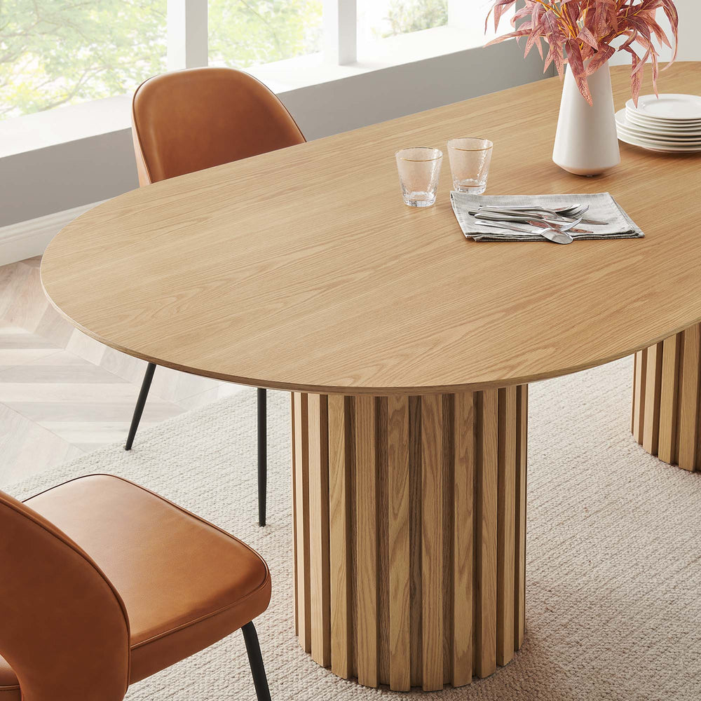 Senja 95" Oval Oak Dining Table - From Where Finds - 