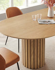 Senja 95" Oval Oak Dining Table - From Where Finds - 