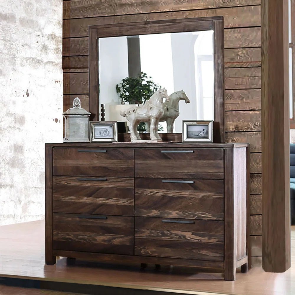 Serafina 6 - Drawer Dresser with Mirror - From Where - 