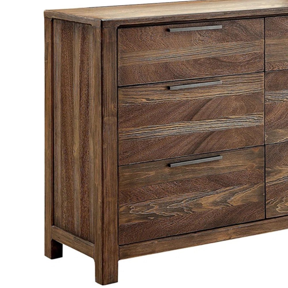Serafina 6 - Drawer Dresser with Mirror - From Where - 