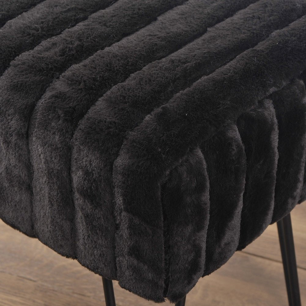 Serenta SuperMink Fauxfur Ottoman Bench - From Where - 