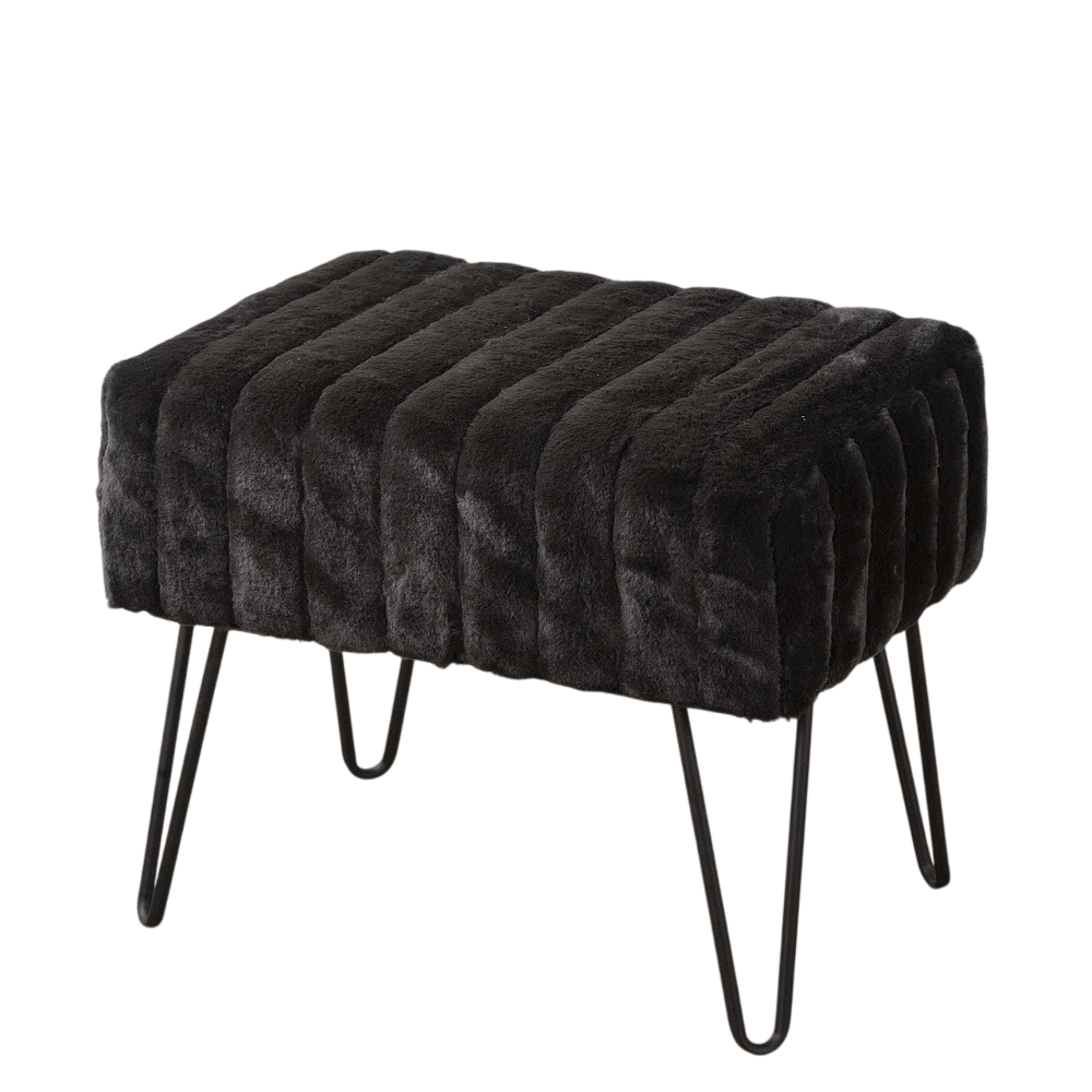 Serenta SuperMink Fauxfur Ottoman Bench - From Where - 