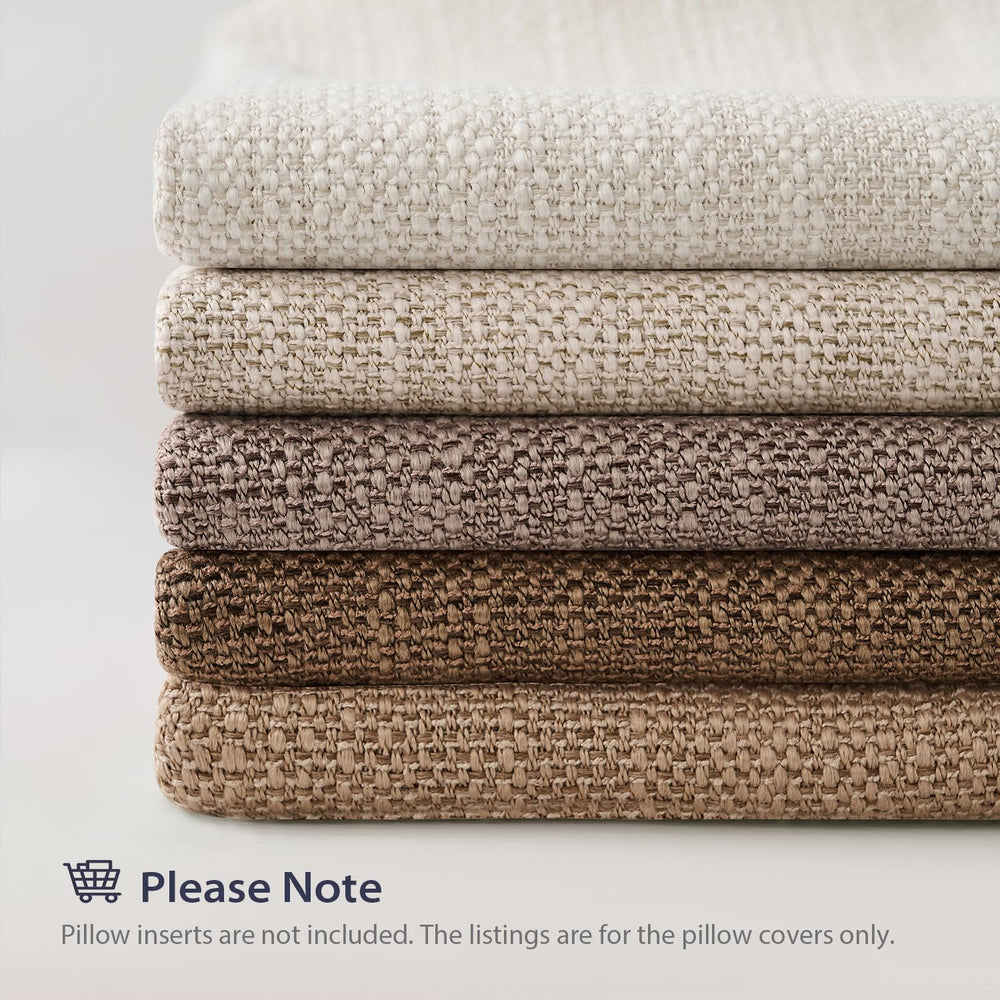 Set of 2 Light Beige Pillow Covers - From Where - 