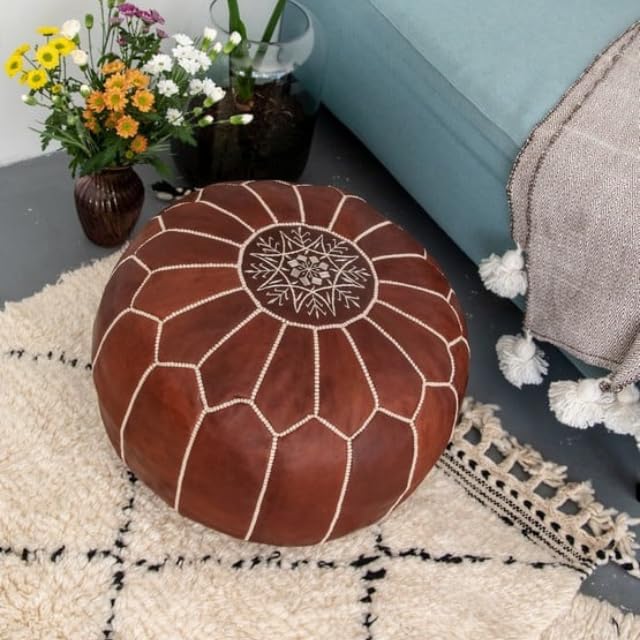 Set of 2 Moroccan Poufs Ottoman - From Where - 