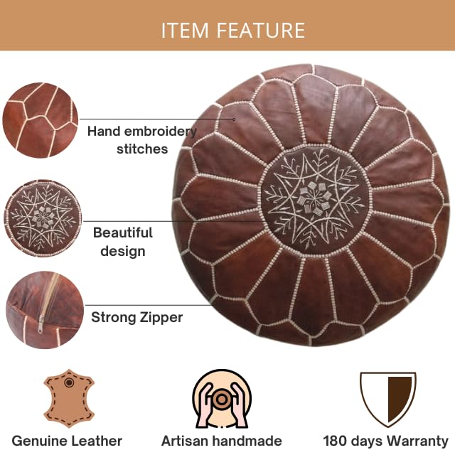 Set of 2 Moroccan Poufs Ottoman - From Where - 