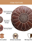 Set of 2 Moroccan Poufs Ottoman - From Where - 