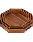 Set of 3 Octagon Serving Trays - From Where - 