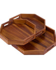 Set of 3 Octagon Serving Trays - From Where - 