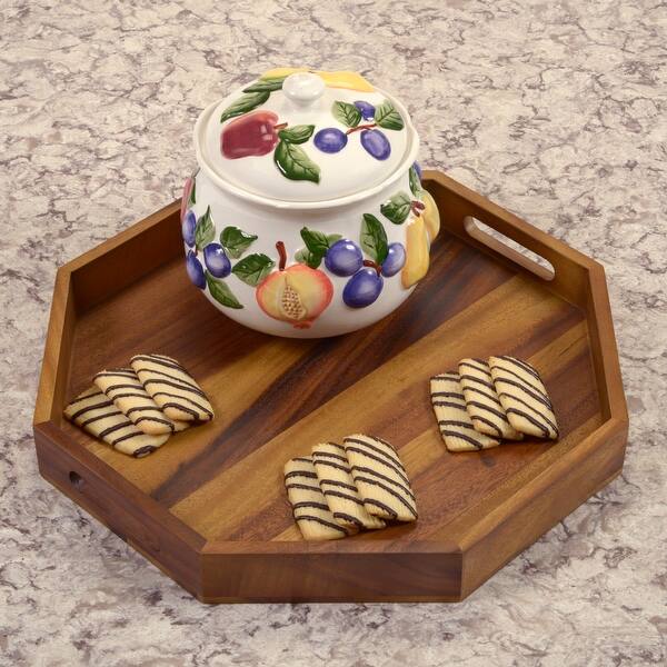 Set of 3 Octagon Serving Trays - From Where - 