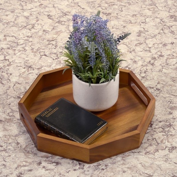 Set of 3 Octagon Serving Trays - From Where - 