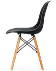 Set of 4 Modern Wood - Leg Seat Black - From Where - 