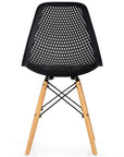 Set of 4 Modern Wood - Leg Seat Black - From Where - 