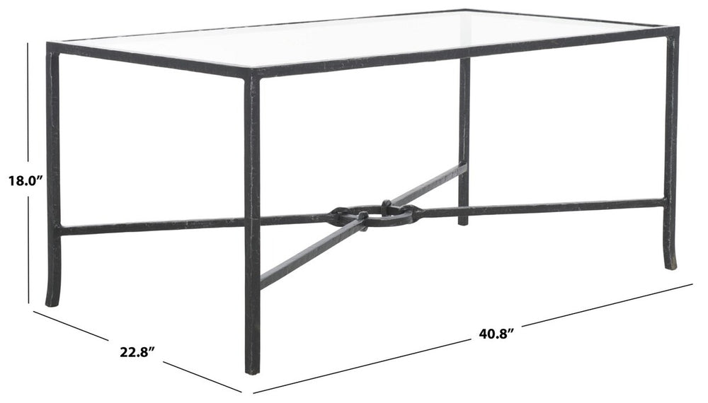 Tauri Forged Metal Rectangle angle Coffee Table- SFV9555B