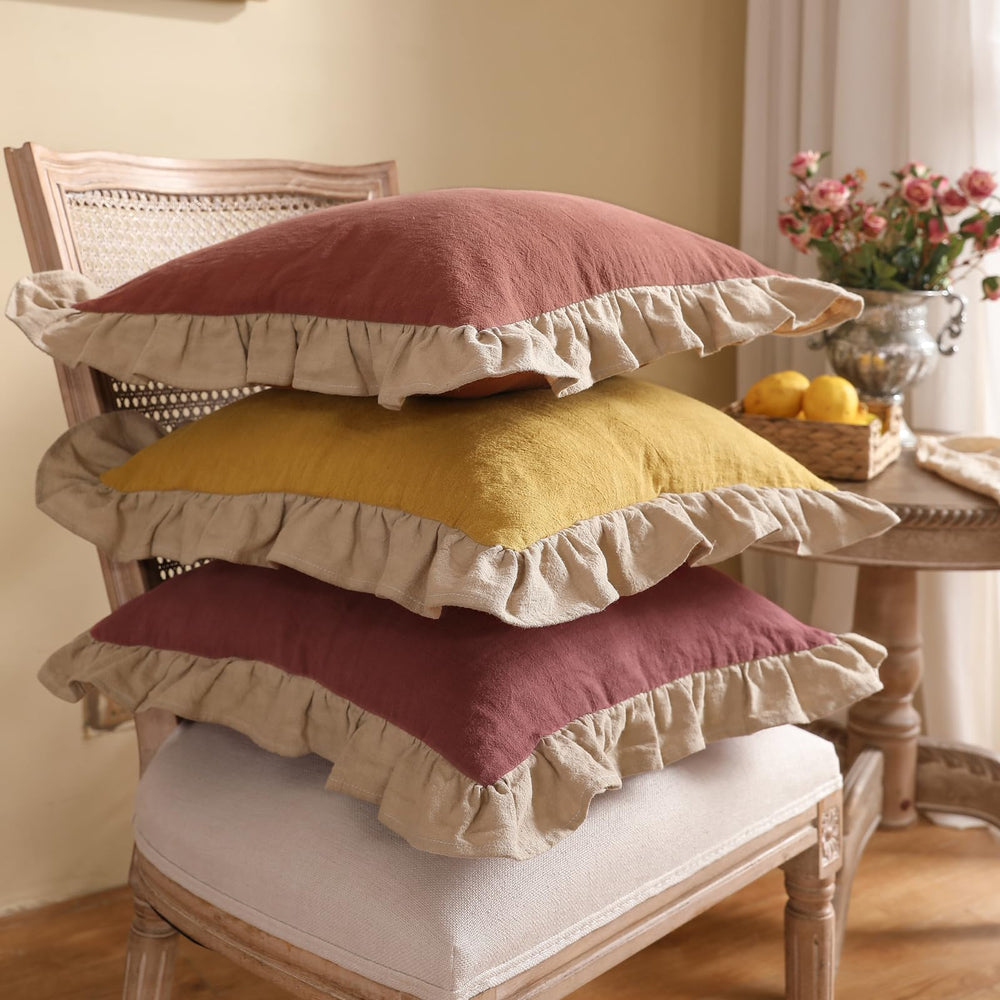 Shabby Chic Throw Pillow Covers (Set of 2) - From Where - 