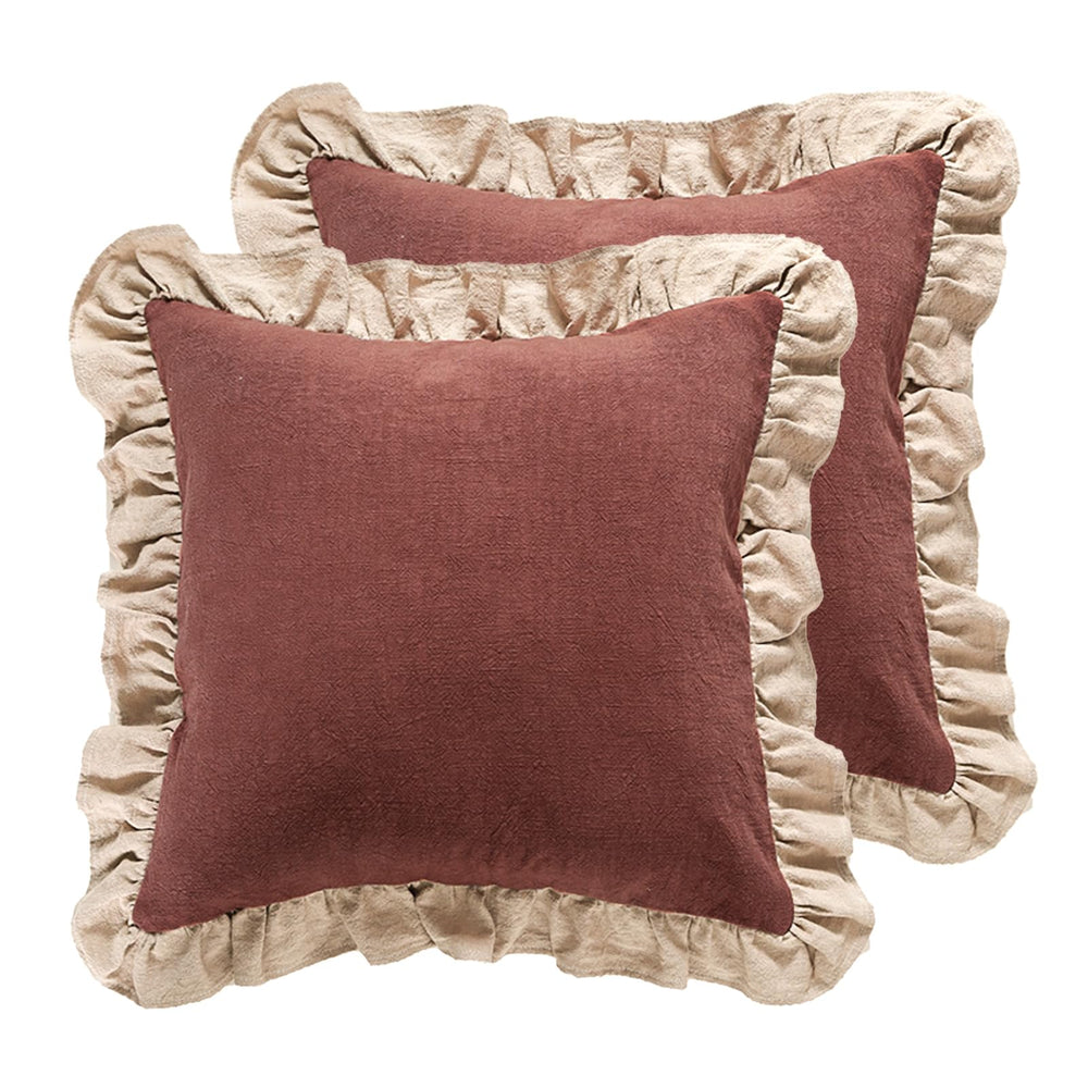 Shabby Chic Throw Pillow Covers (Set of 2) - From Where - 