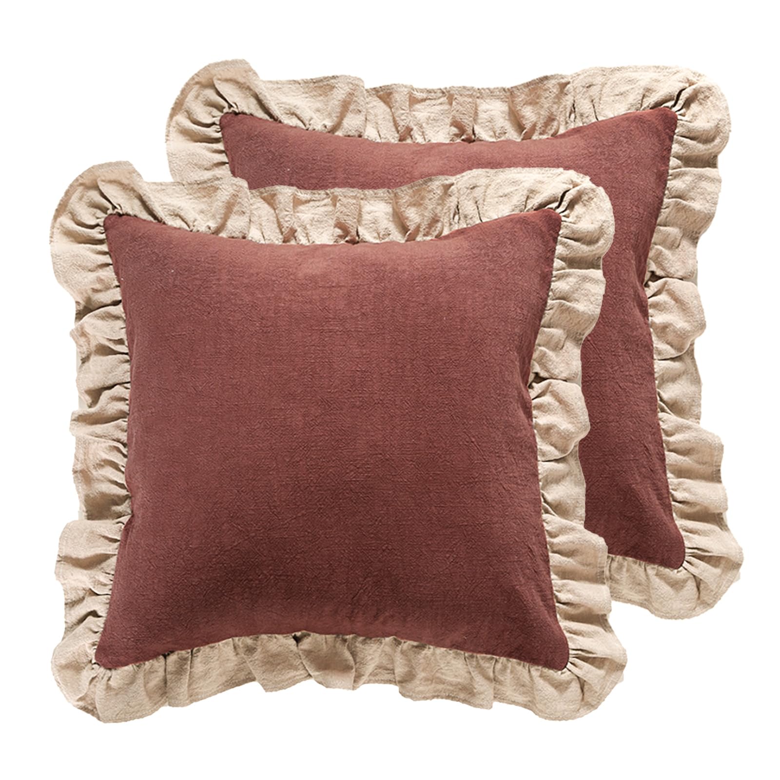 Shabby Chic Throw Pillow Covers (Set of 2) - From Where - 