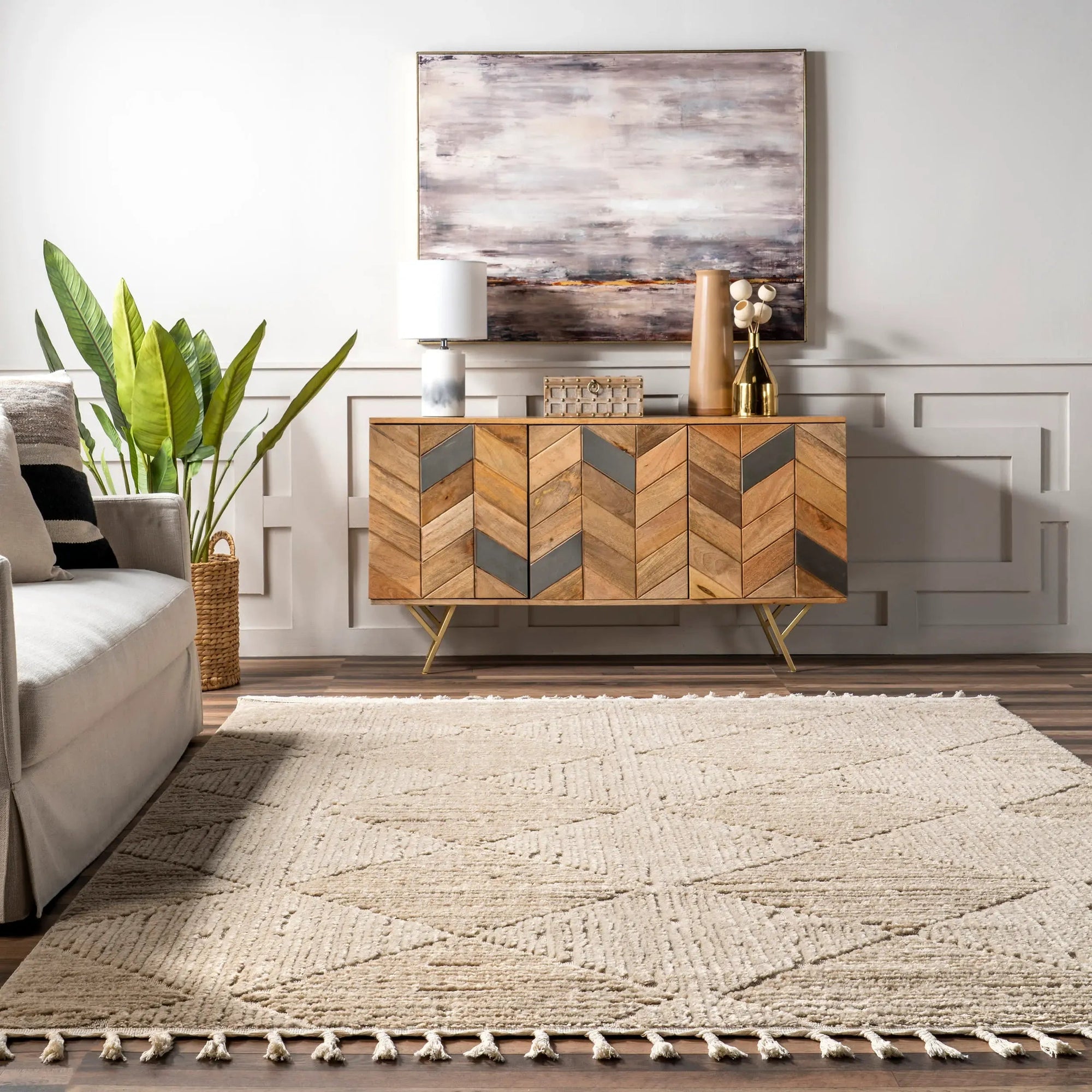 Shafali Tiled Trellis Rug - From Where Finds - 