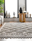 Shaggy Lattice Tassel Rug - From Where Finds - 