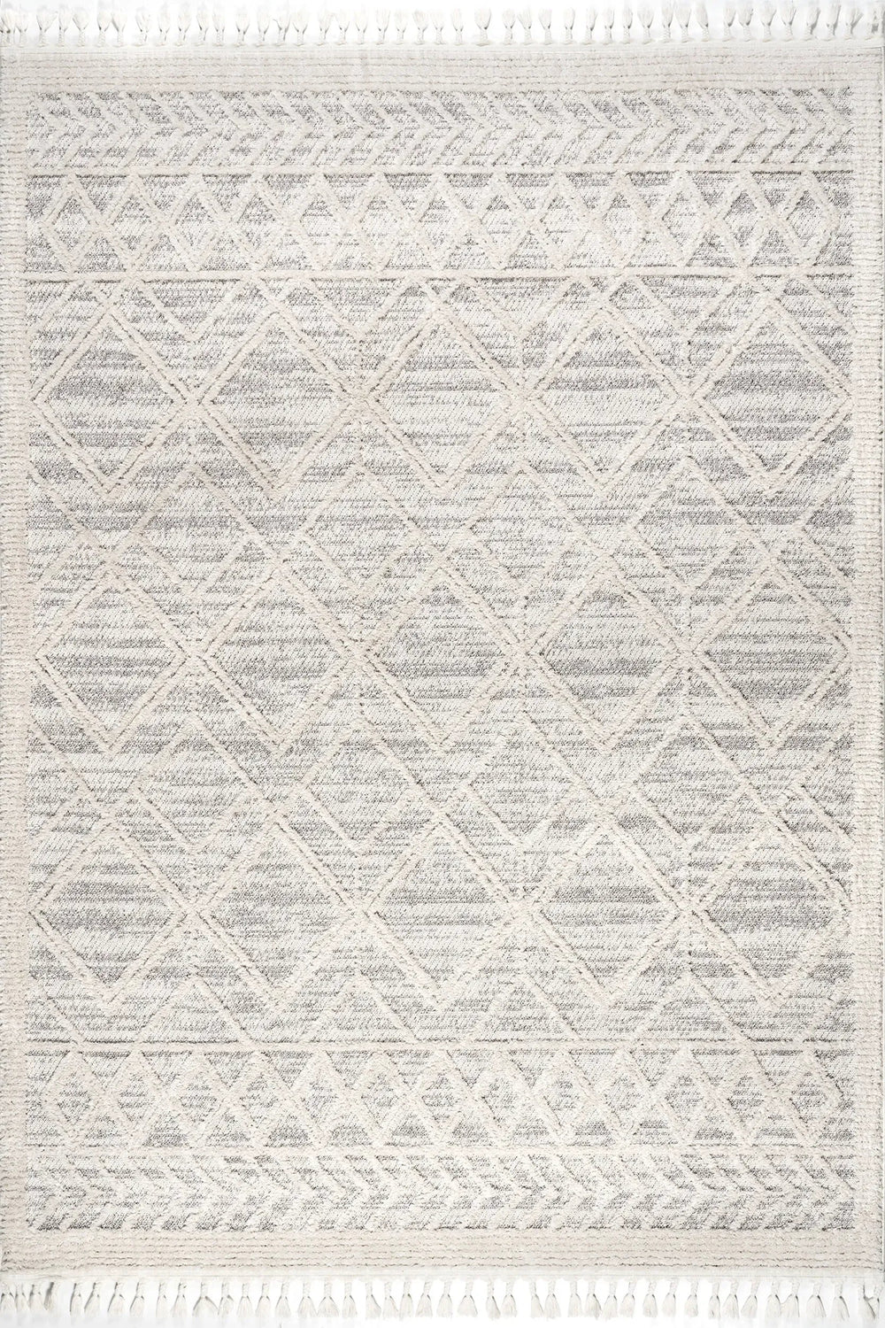 Shaggy Lattice Tassel Rug - From Where Finds - 