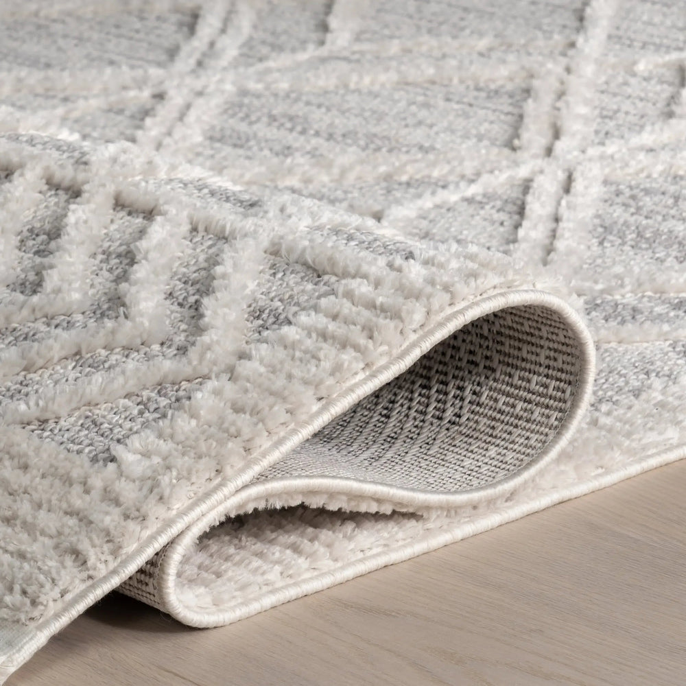 Shaggy Lattice Tassel Rug - From Where Finds - 