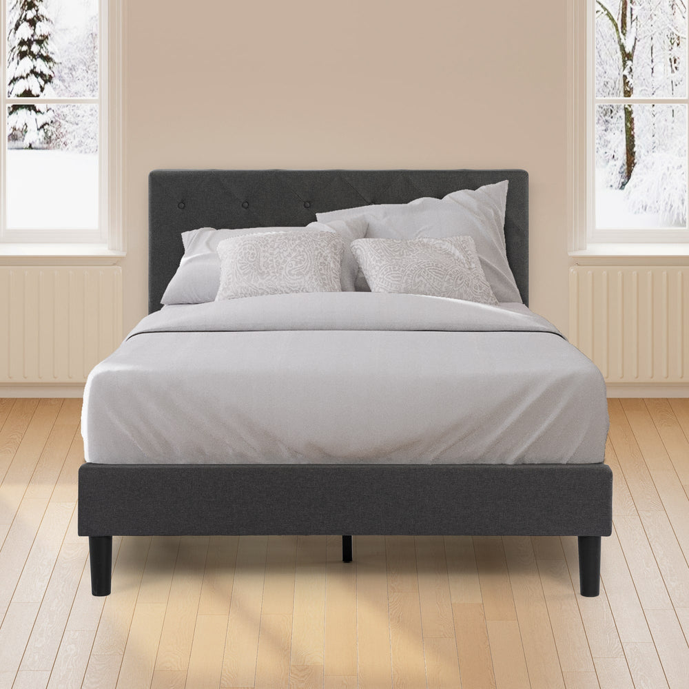 Shalini Upholstered Platform Bed Frame with USB Ports - From Where Finds - 