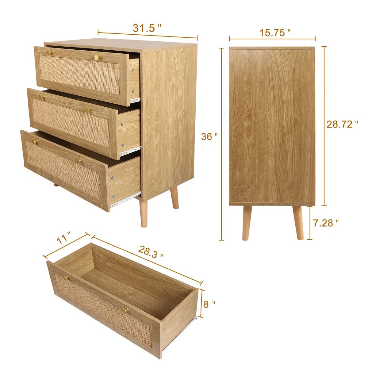 Shavon 3 Drawer Dresser - From Where - 
