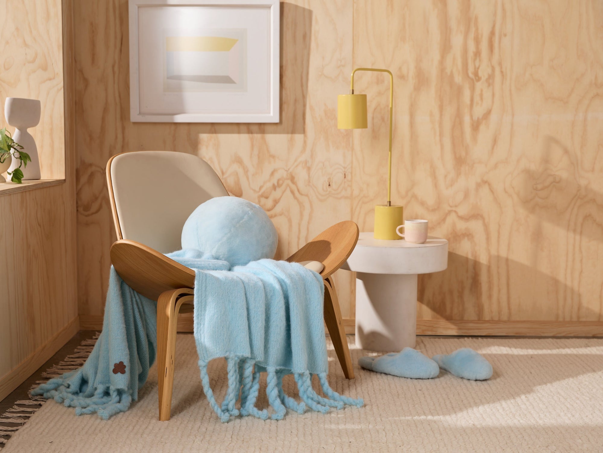 Shearling Sphere Pillow - From Where - 