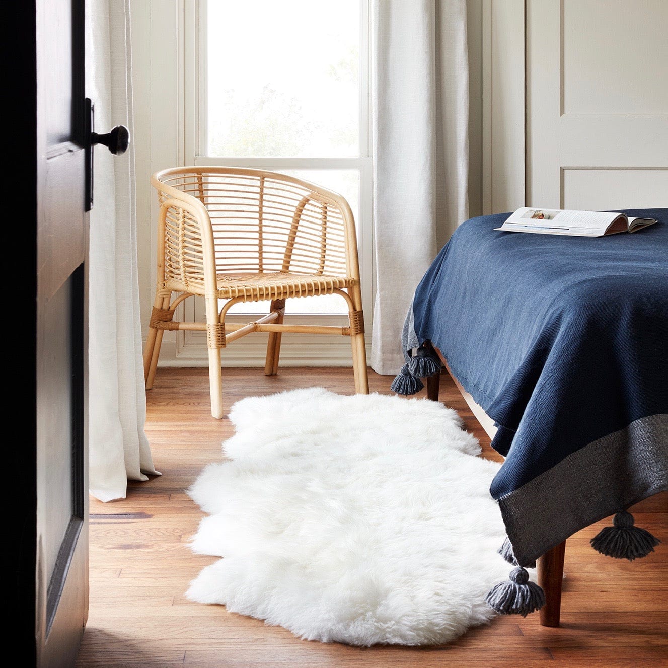 Sheepskin Accent Rug - White - From Where - 