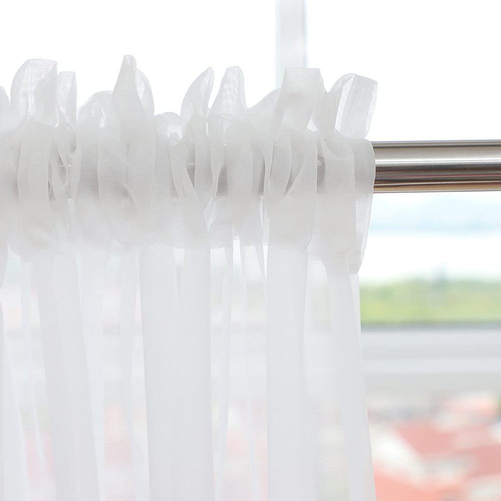 Sheer White Curtains 84 Inches - From Where - 